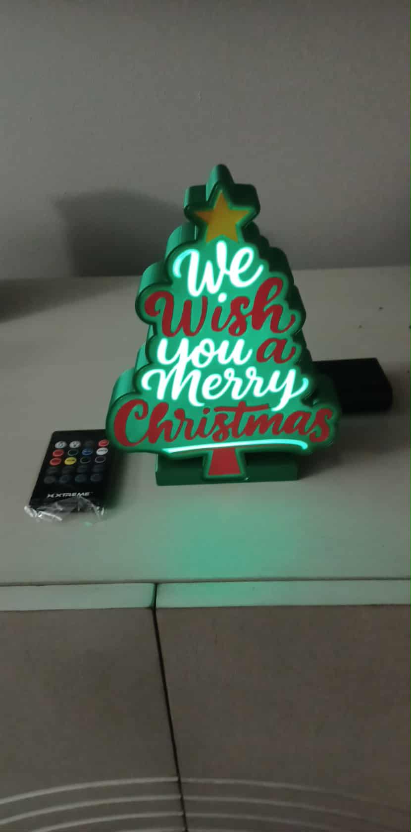 Christmas Tree Wall Hole LED light box – custom 3D printed – Lit Layer Creations